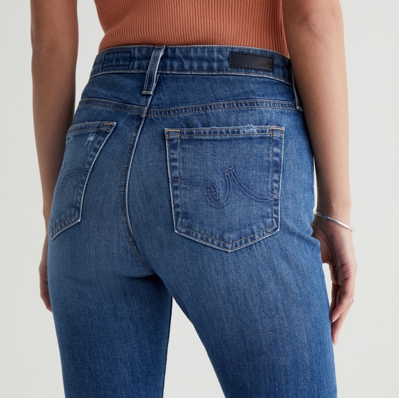 π£Farrah Designer AG AG-ED Blue Denim Jeans π Boot High-Rise Size 32x32 - Picture 6 of 9